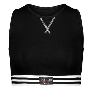 Adam selman designer crop workout streetwear top - medium